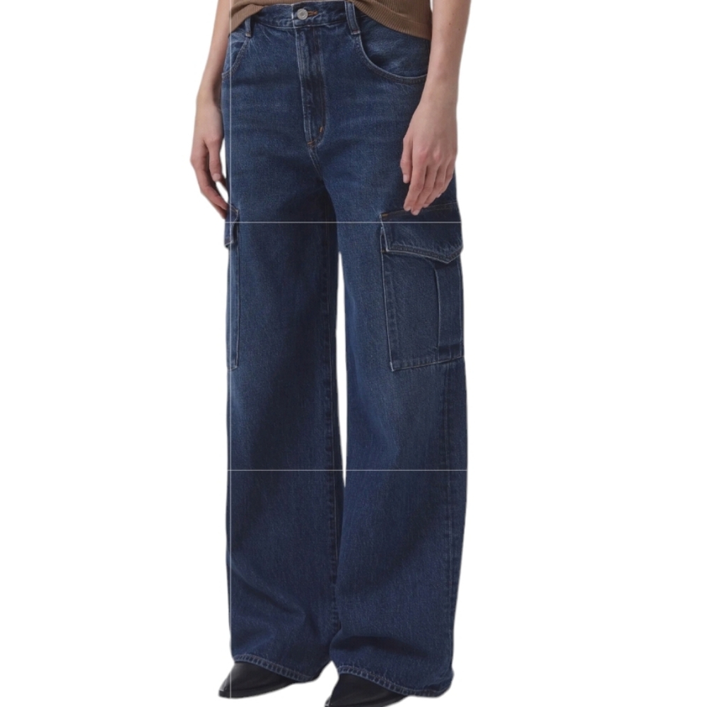 AGOLDE Indigo Minka Cargo Jeans - Path Size 28